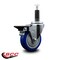 Service Caster 4'' Blue Poly Swivel 1'' Expanding Stem Caster with Brake SCC-EX20S414-PPUB-BLUE-PLB-1 - alternate 3